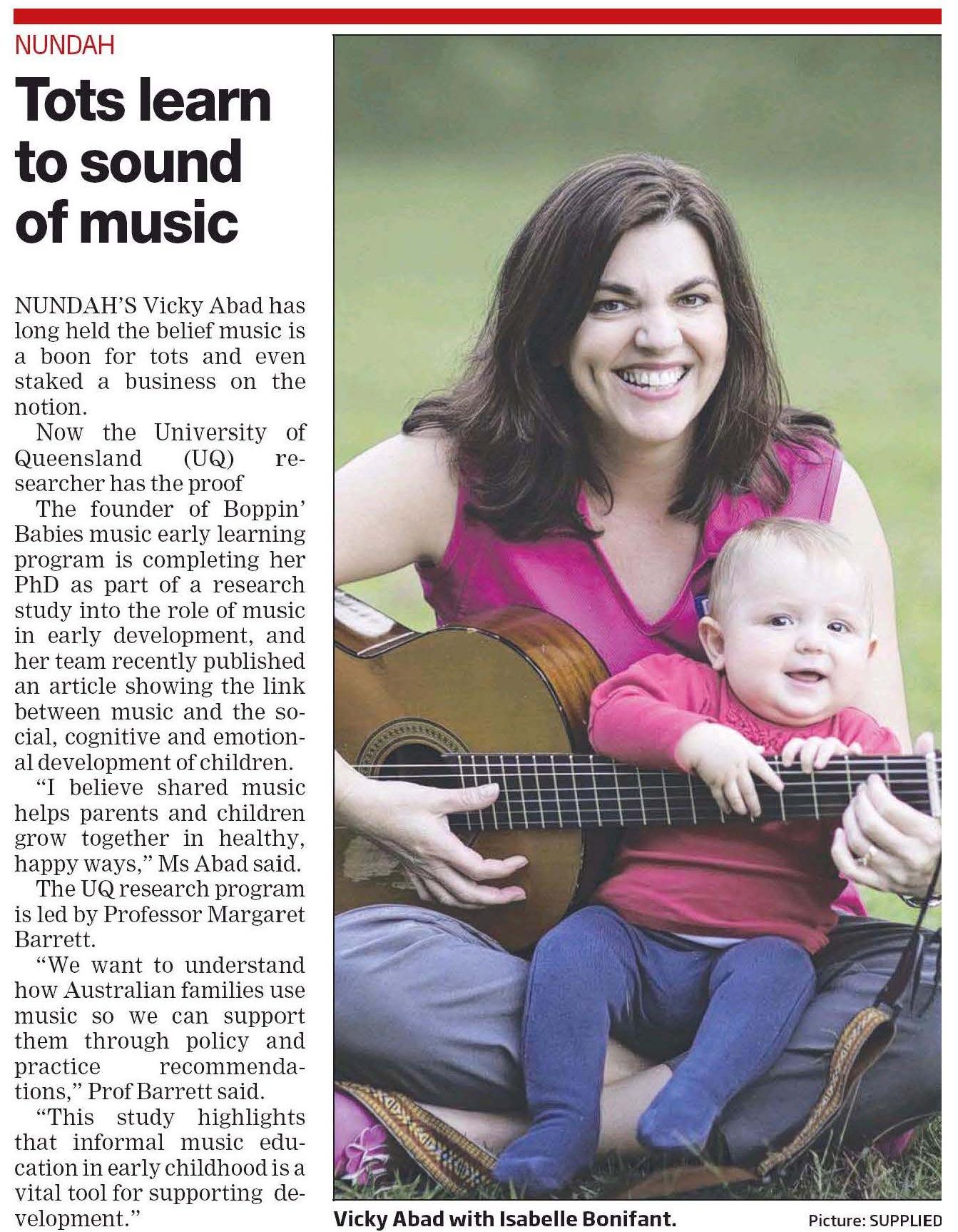 Northside Chronicle Boppin Babies article