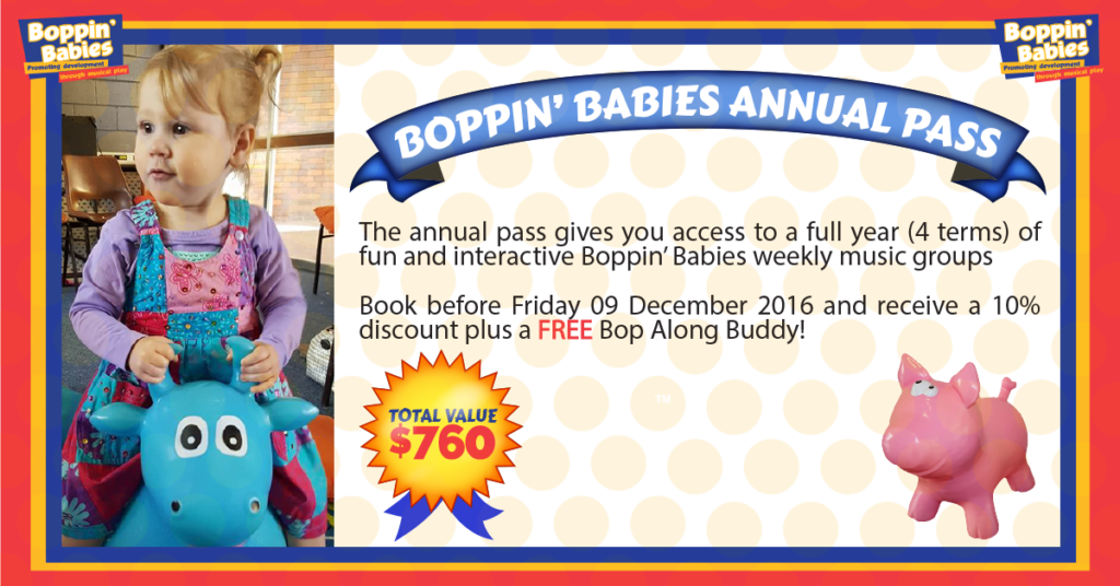 Boppin' Babies Annual Pass 2017